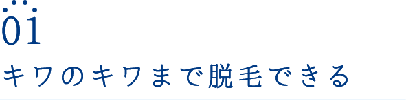 キワのキワまで脱毛できる